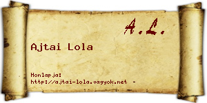 Ajtai Lola névjegykártya